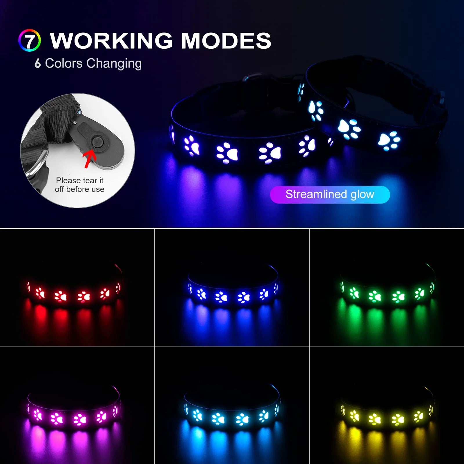 קולר LED לכלב – בטיחות מרבית וסטייל בטיולים ליליים
